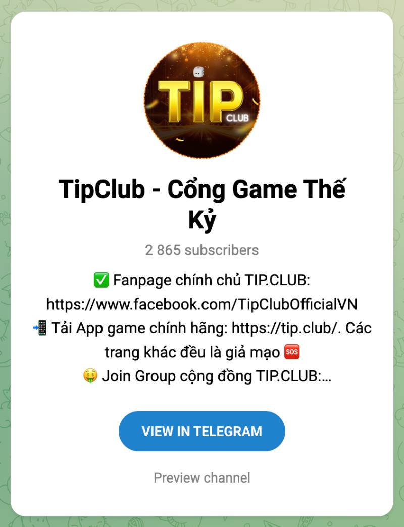 Liên Hệ 3 Lien he TipClub qua Telegram